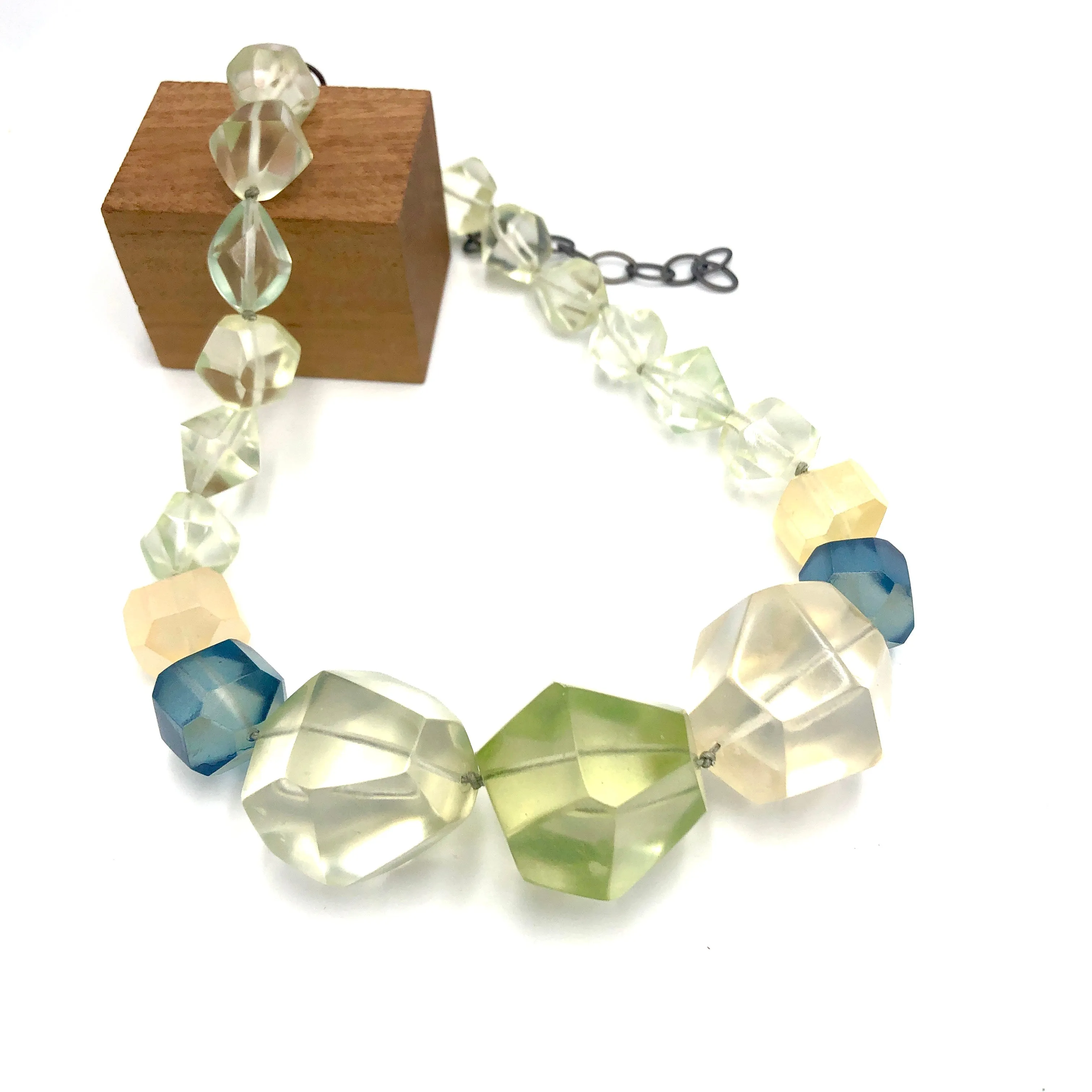 Citrine & Water Hand-Knotted Chunky Knotted Necklace