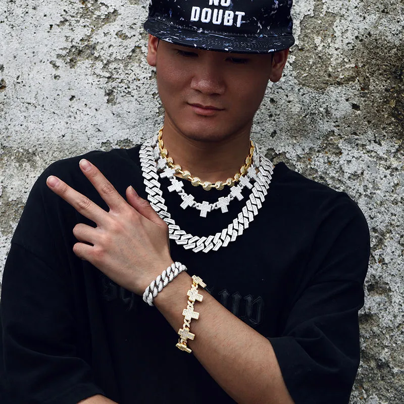 Cuban Chain Iced out Necklace/Bracelet