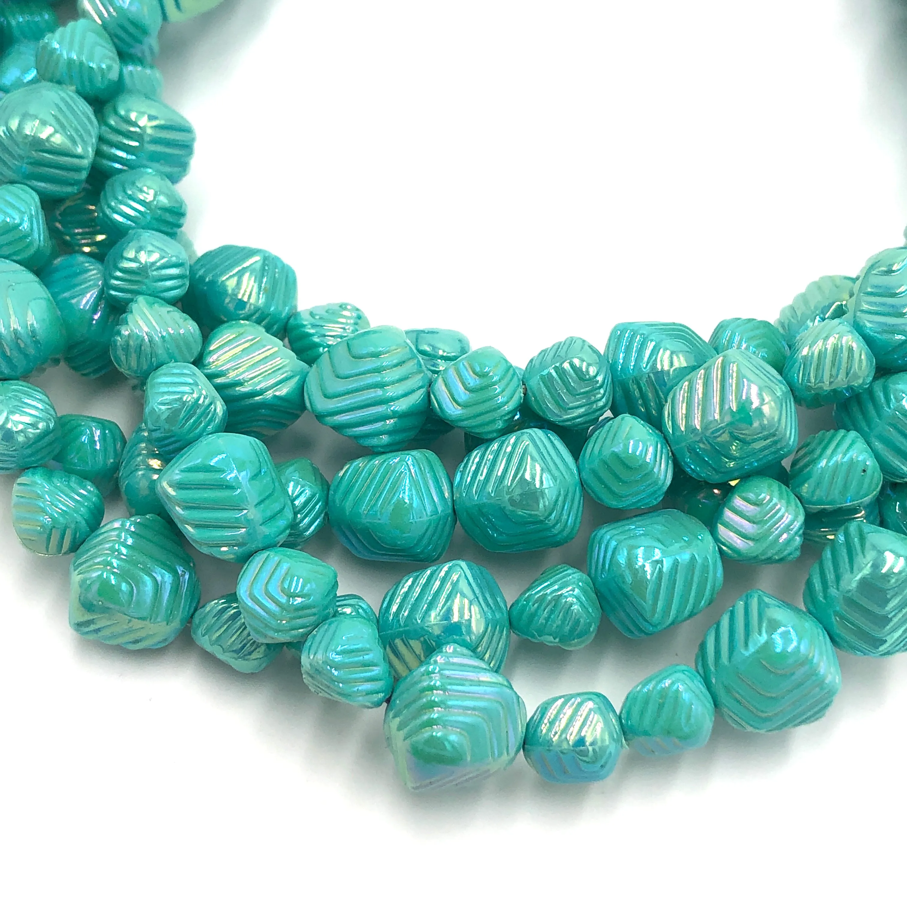 Cyan-Mint Stacked Deco Sylvie Necklace