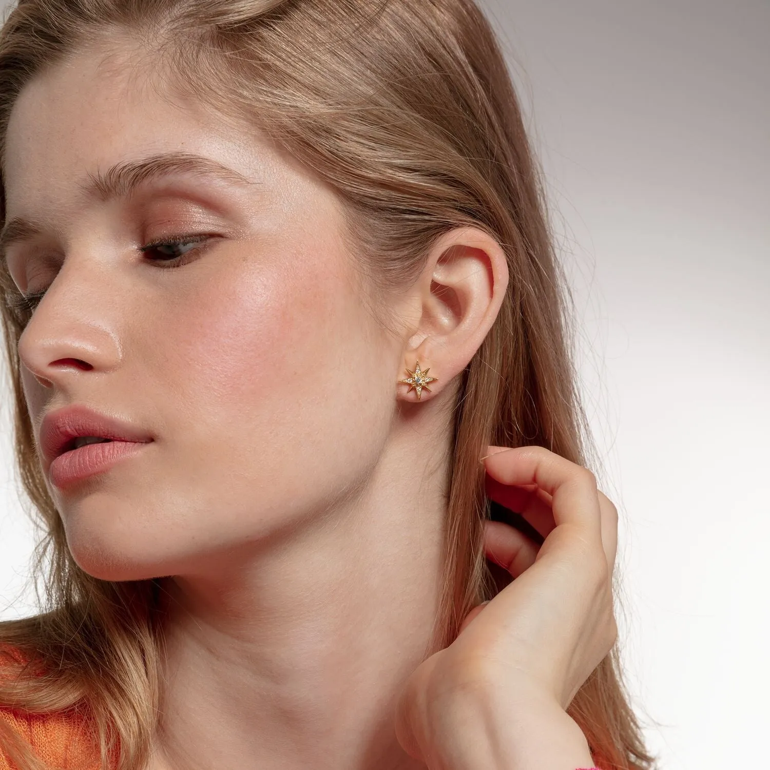 Ear Studs Star Gold