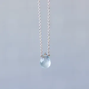 Elemental Aquamarine Necklace in Silver