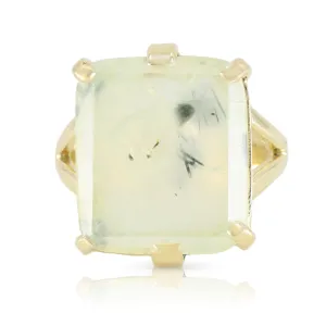 Etheria Prehnite Gold Ring