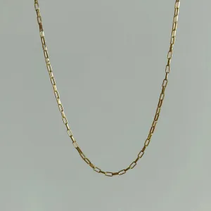 Everyday Long Box Chain Necklace / Bracelet, Solid 14k Gold