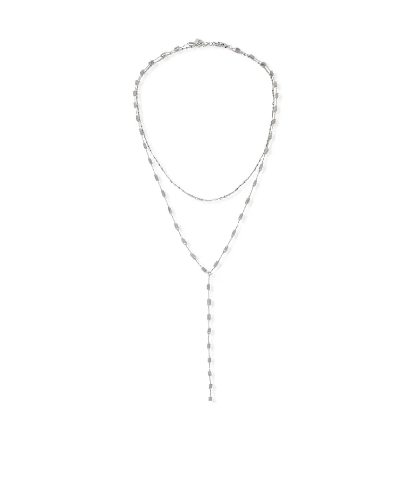 FAB RILEY OPAL DOUBLE LAYERED NECKLACE