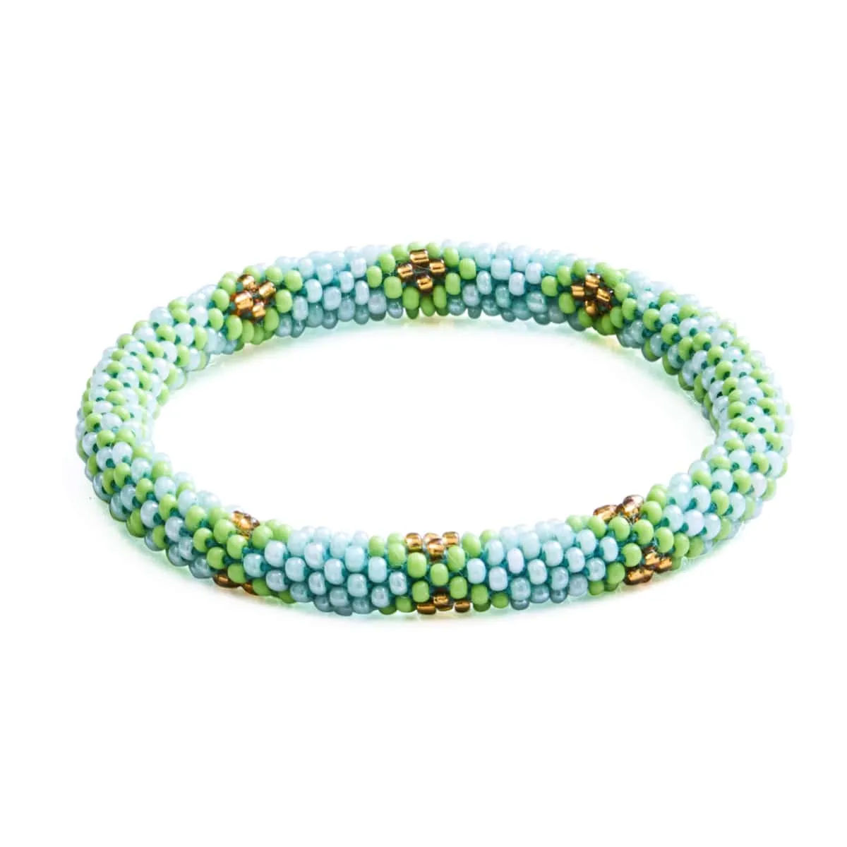 Frosted Pines | Himalayan Glass Bead Bracelet