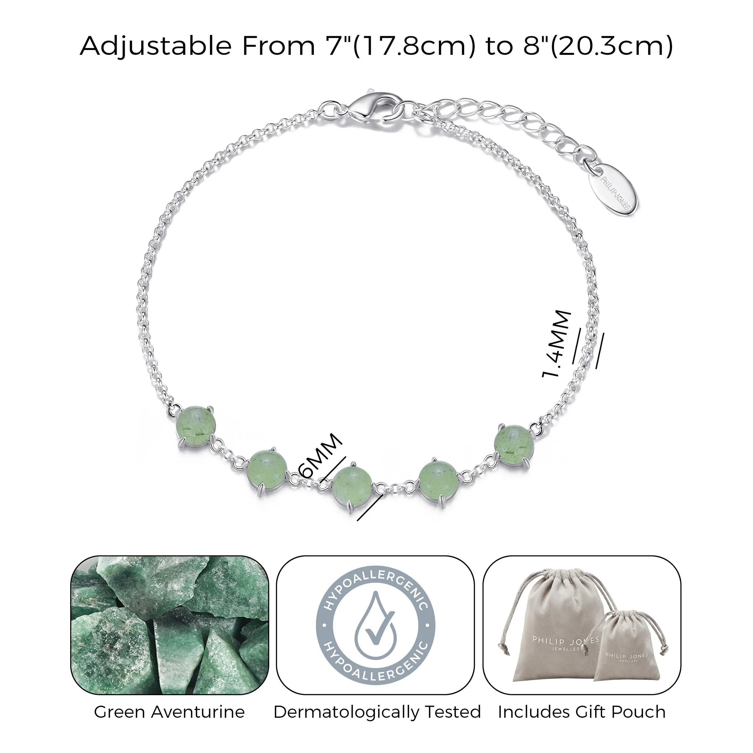 Green Aventurine Gemstone Bracelet