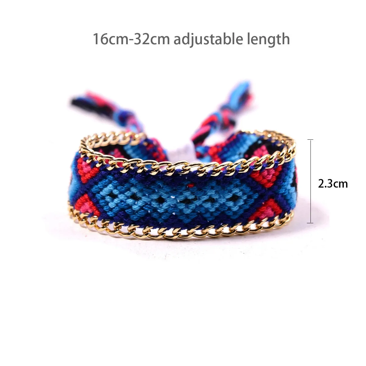 Hand Weave Braided Boho Bracelet Summer Beach Bohemian Vintage Cotton Rope String Nepal Yoga Ethnic Rainbow Woven Bracelets