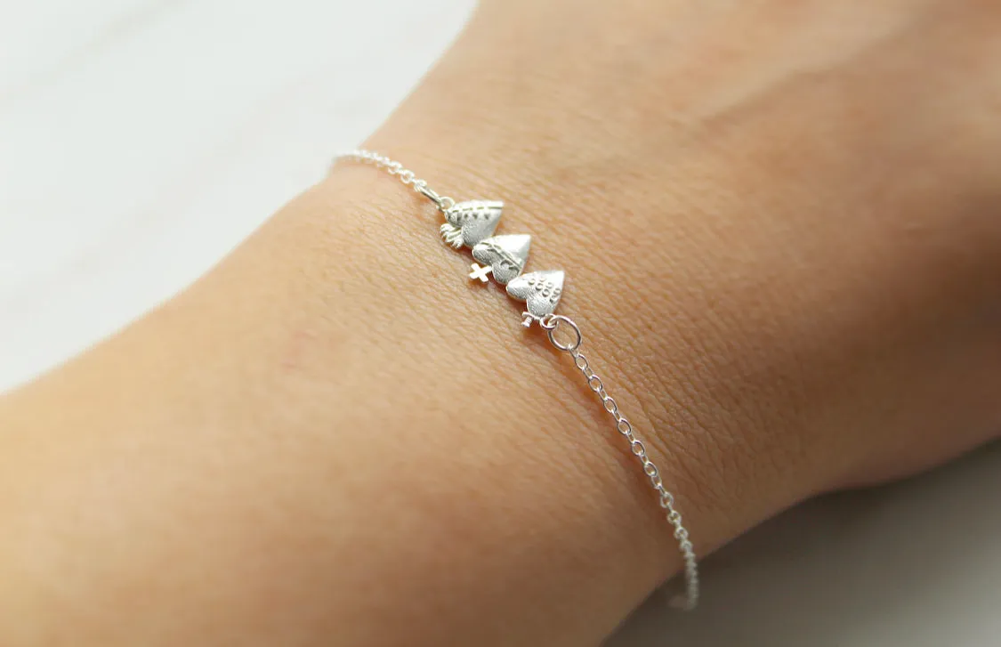 Holy Family Hearts® Bracelet in Sterling Silver