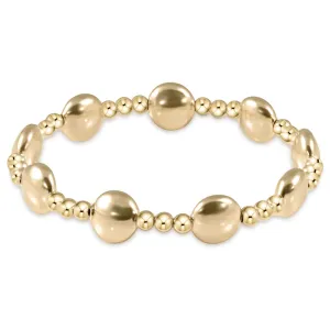 10mm Gold Bead Bracelet with Honesty and Sincerity Pattern