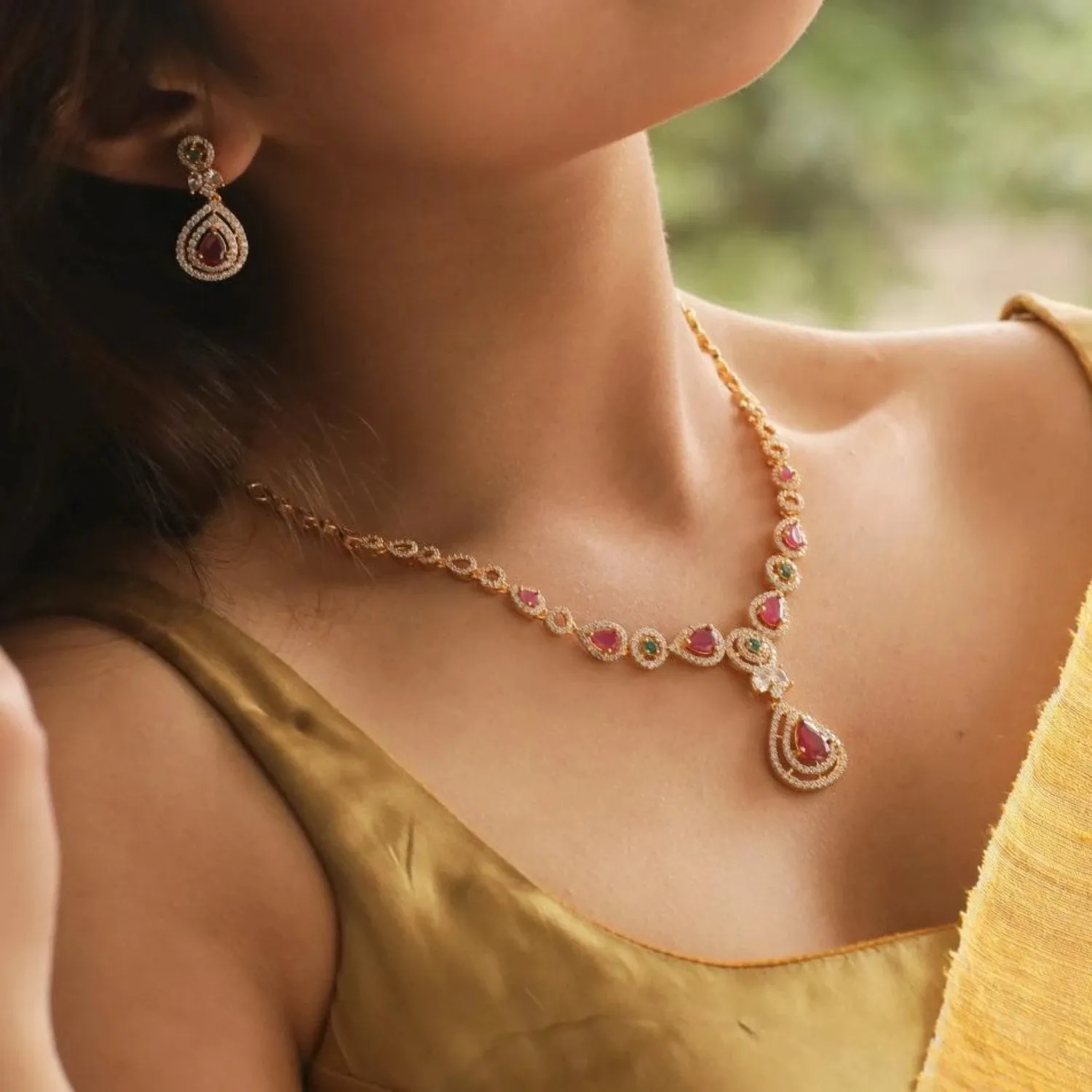 Inaya Nakshatra CZ Necklace Set