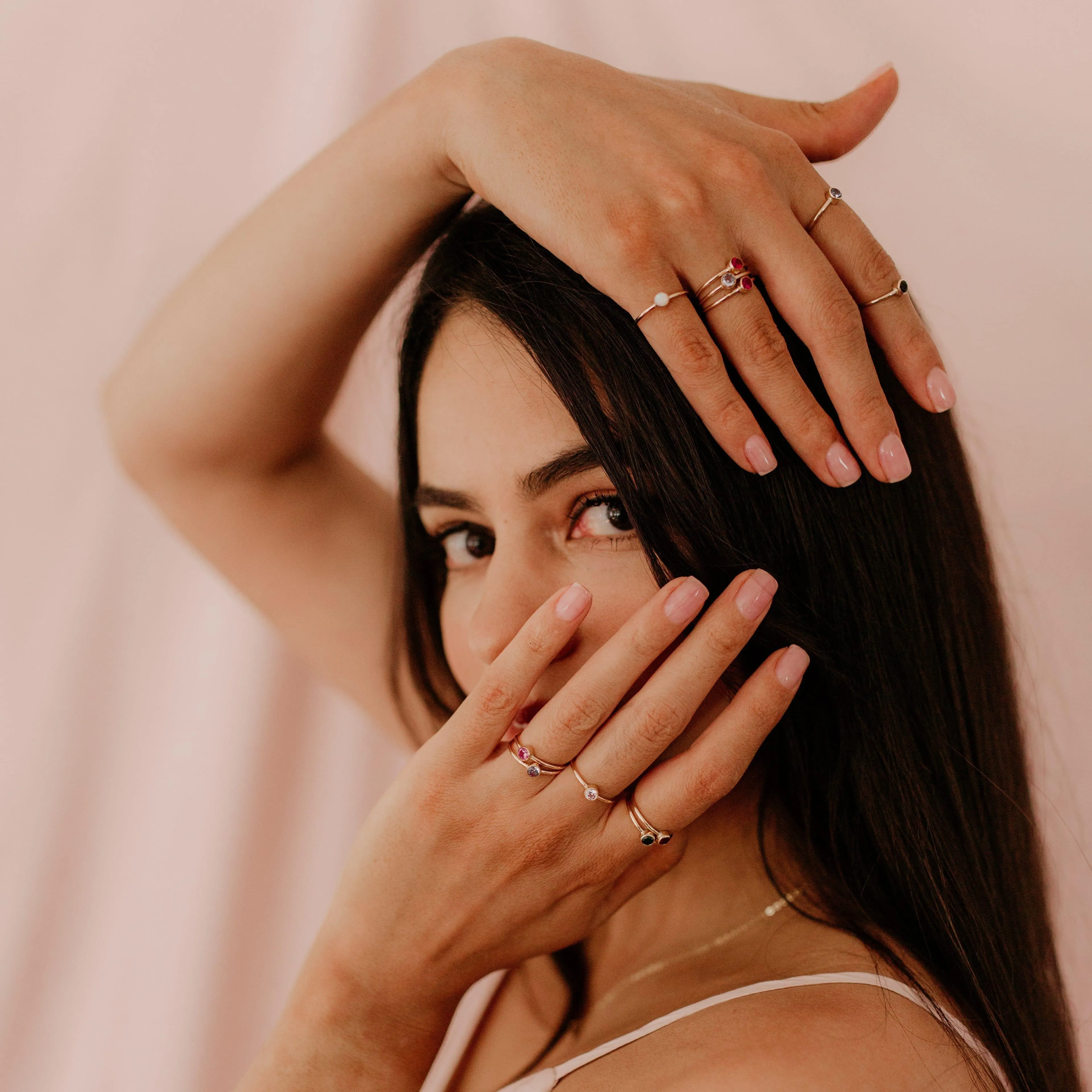 July Birthstone Ring ∙ Pink Ruby