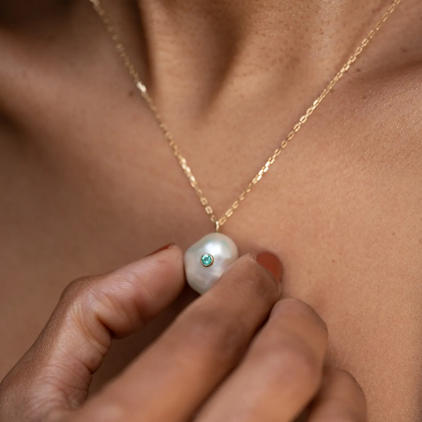 Kenna Birthstone Pearl Necklace