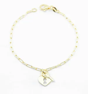 Key To My Heart Padlock Bracelet