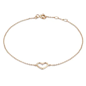 14K Rose Gold Heart Bracelet | La Concorde Amore - Elegant Jewelry Gift