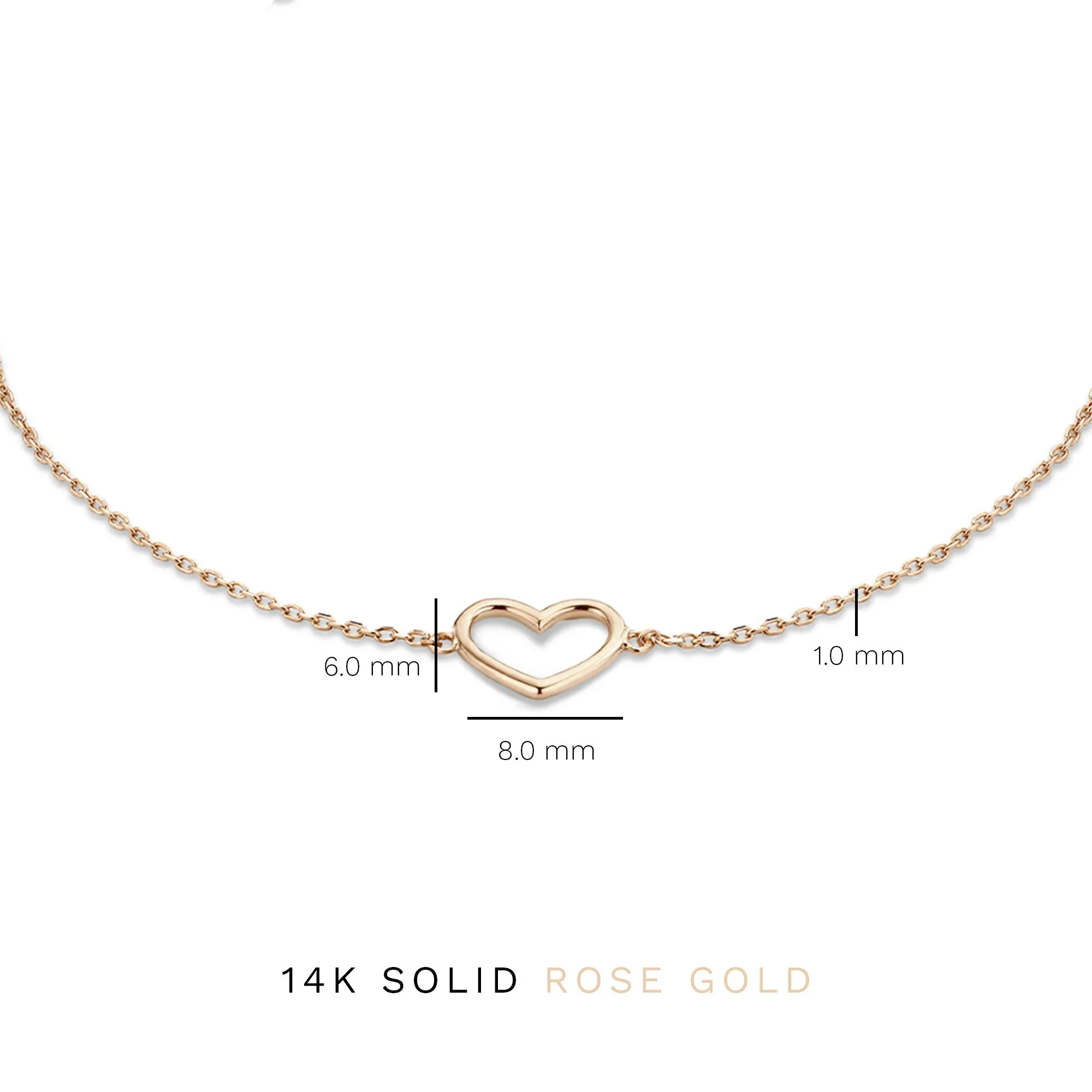 14K Rose Gold Heart Bracelet | La Concorde Amore - Elegant Jewelry Gift