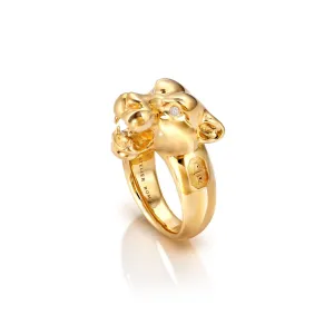 Leopard Ring with Diamond Eyes