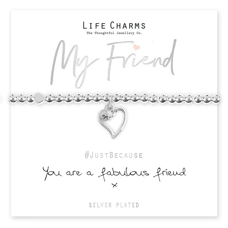 Life Charms Fabulous Friend Heart Bracelet