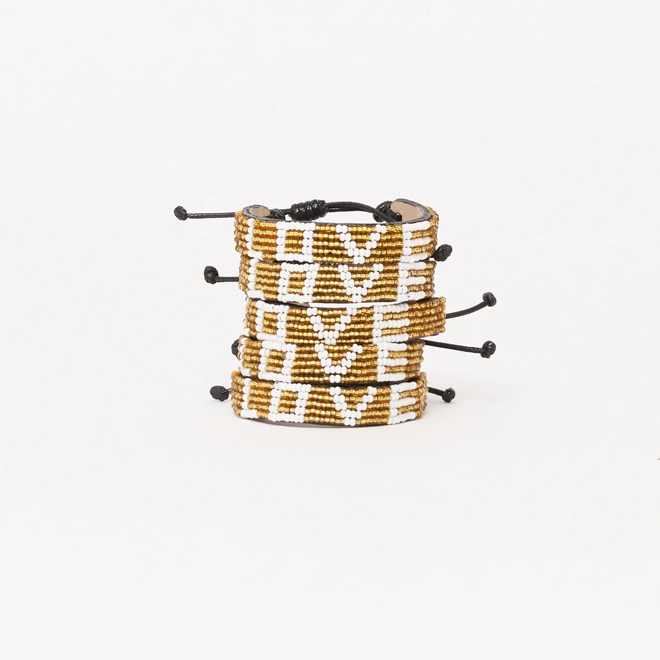 LOVE Bracelet Bundle - Gold/White