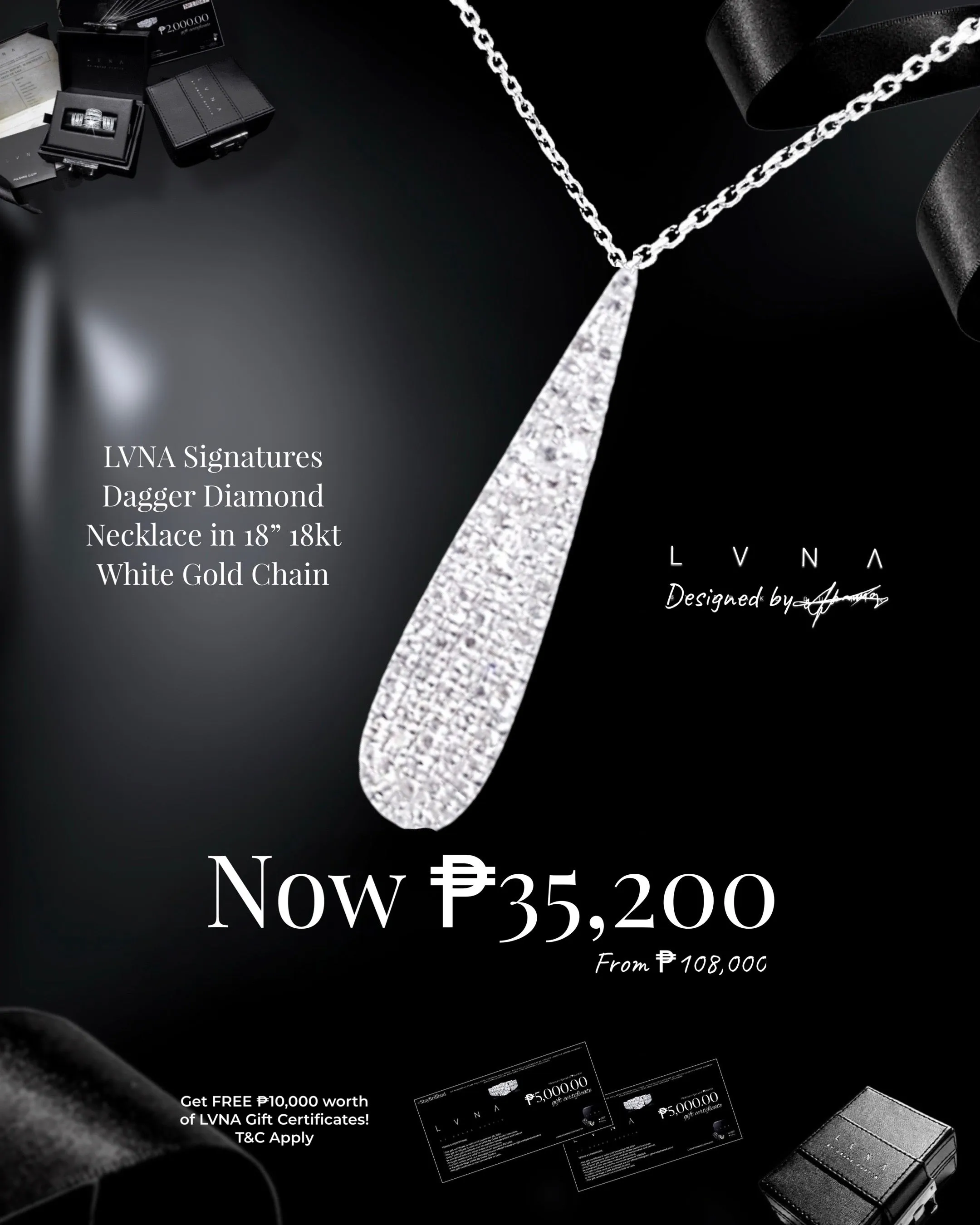 #LVNA2024 | LVNA Signatures Diamond Necklaces in 18” 18kt Gold Chain