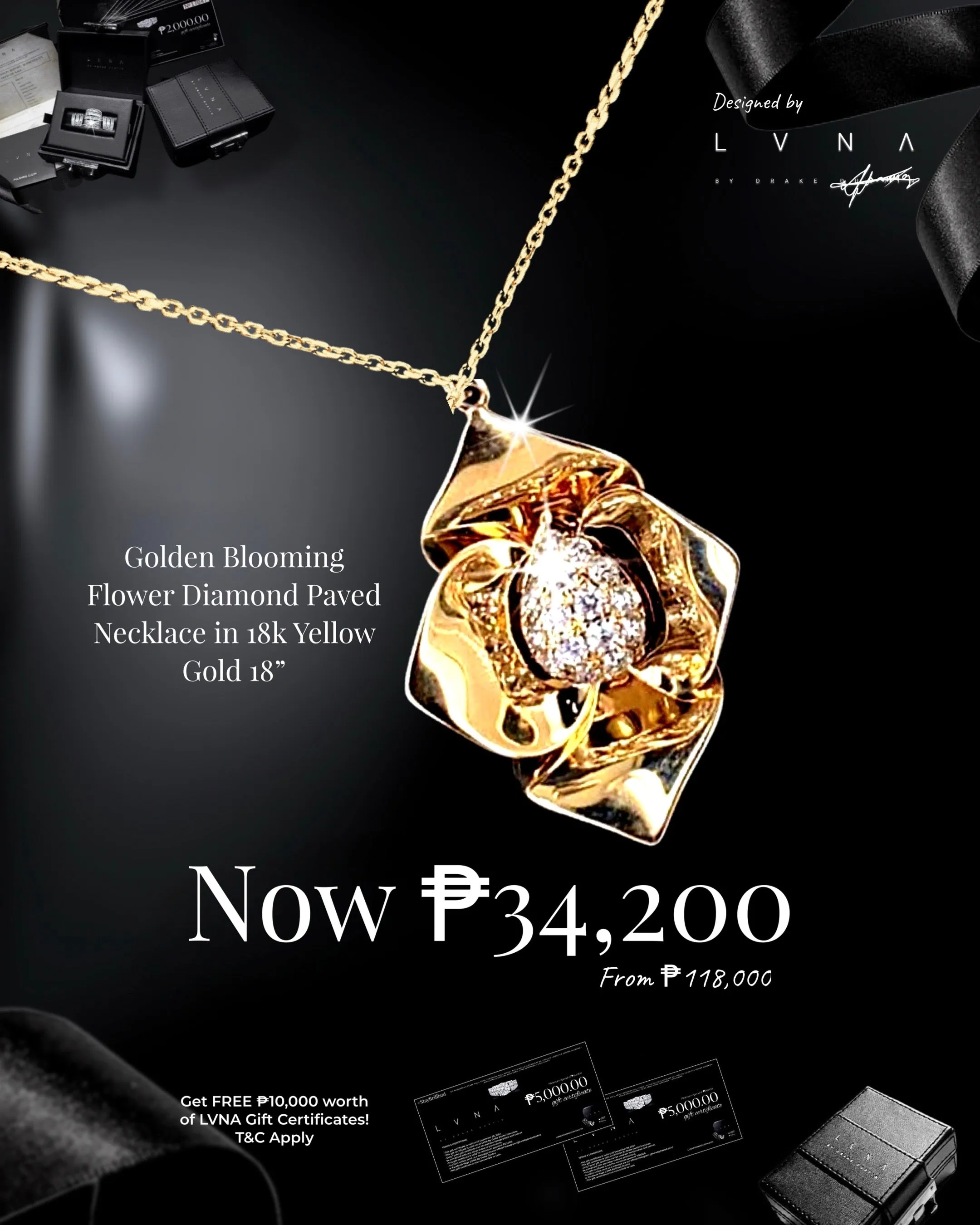 #LVNA2024 | LVNA Signatures Diamond Necklaces in 18” 18kt Gold Chain