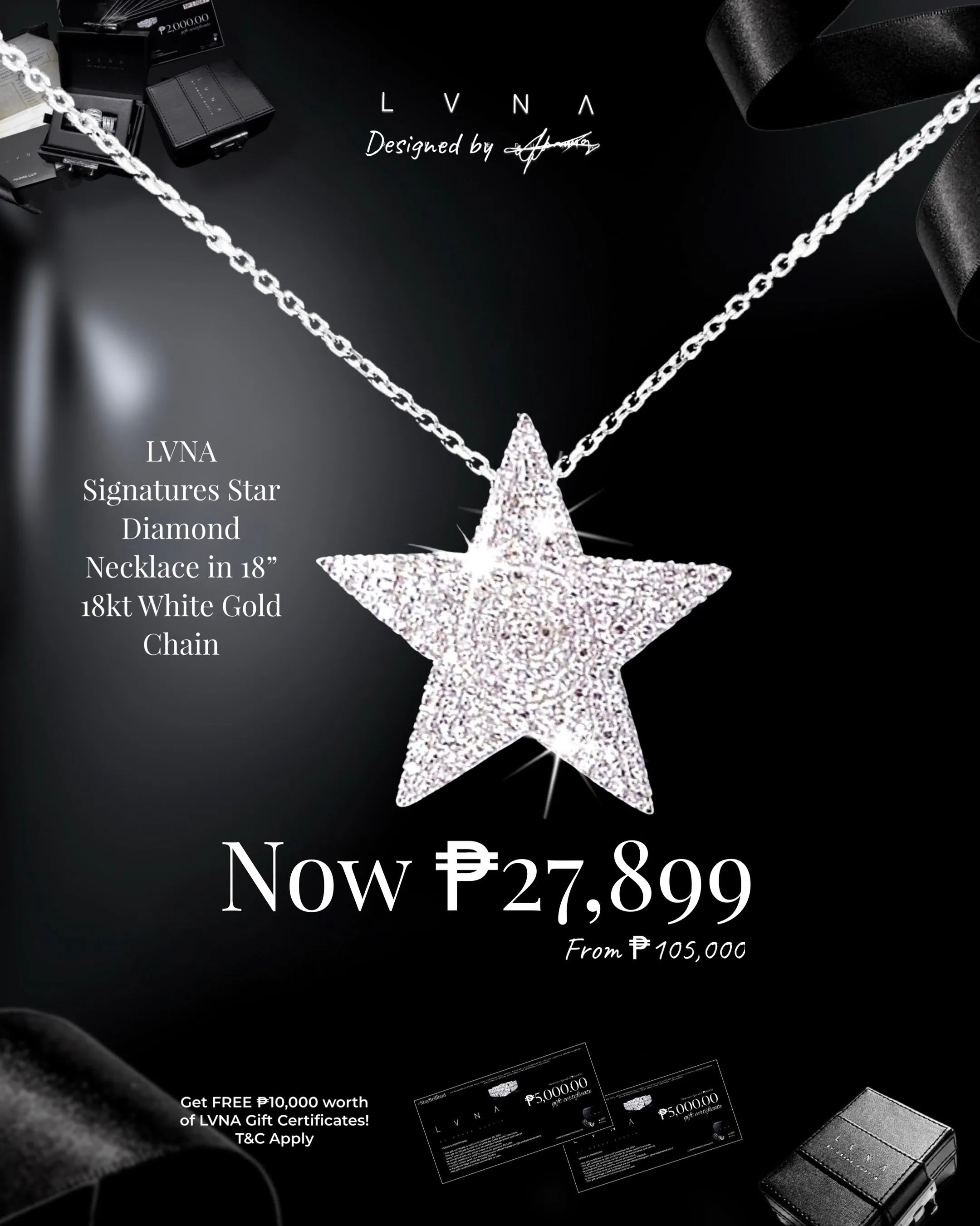 #LVNA2024 | LVNA Signatures Diamond Necklaces in 18” 18kt Gold Chain