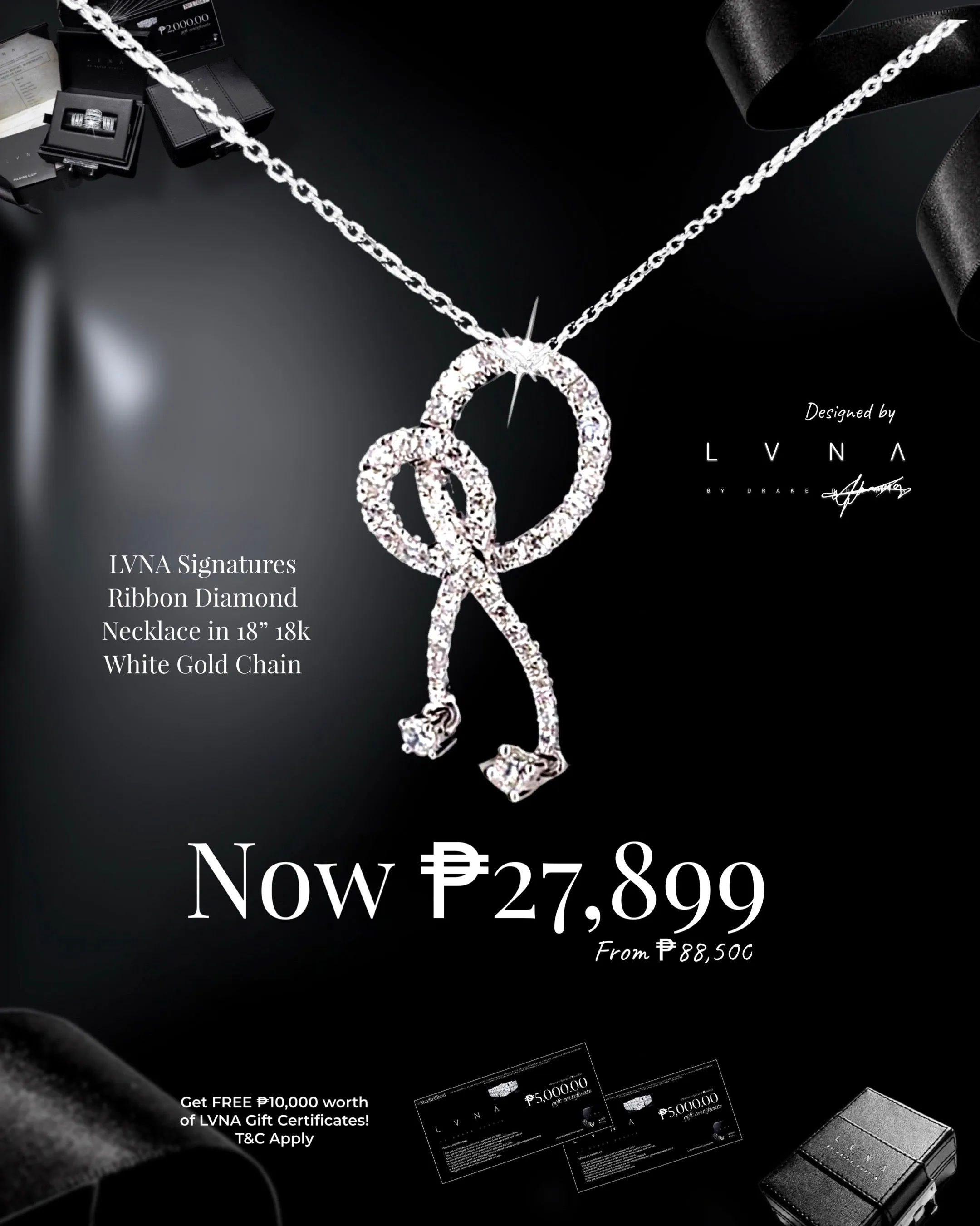 #LVNA2024 | LVNA Signatures Diamond Necklaces in 18” 18kt Gold Chain