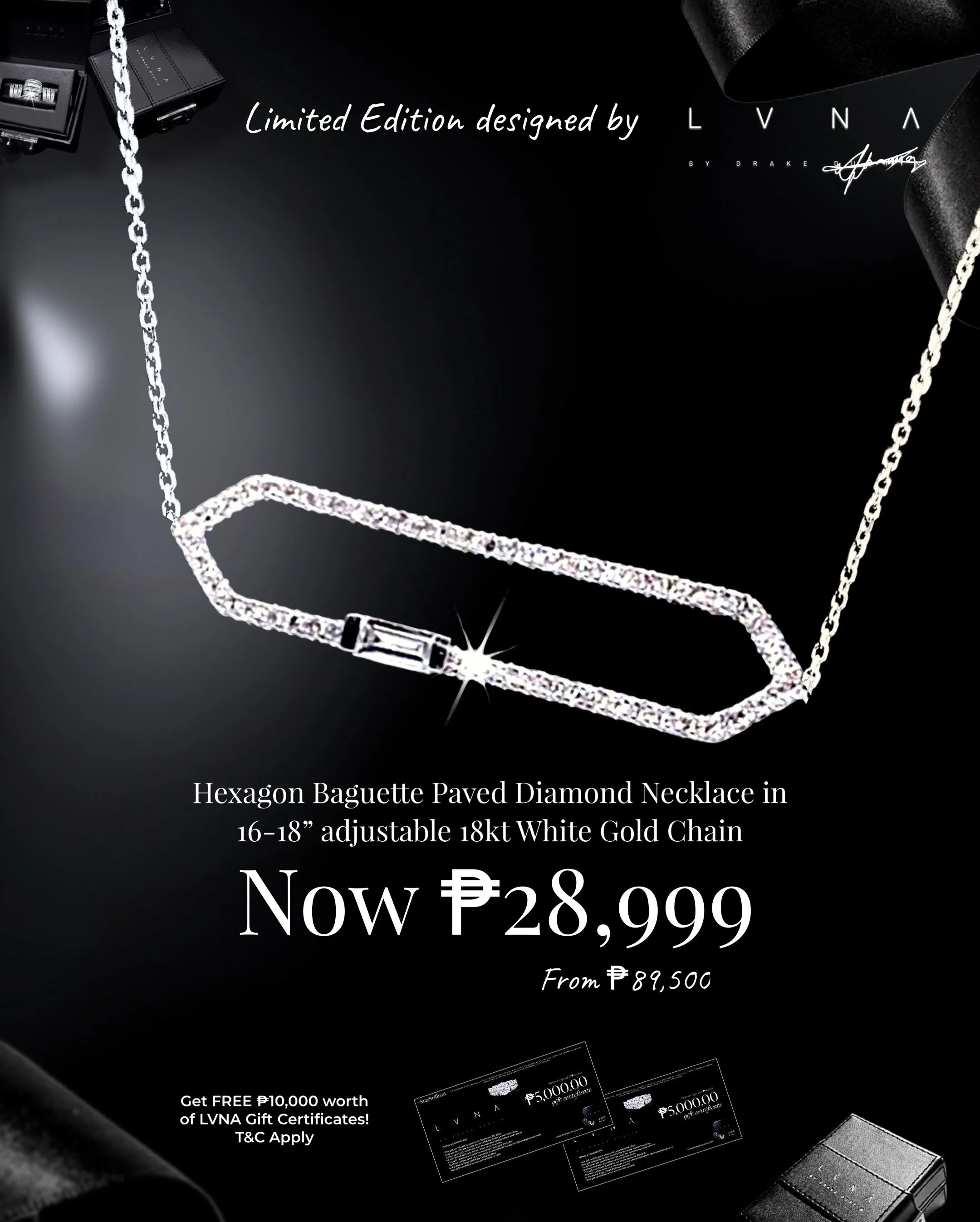 #LVNA2024 | LVNA Signatures Diamond Necklaces in 18” 18kt Gold Chain