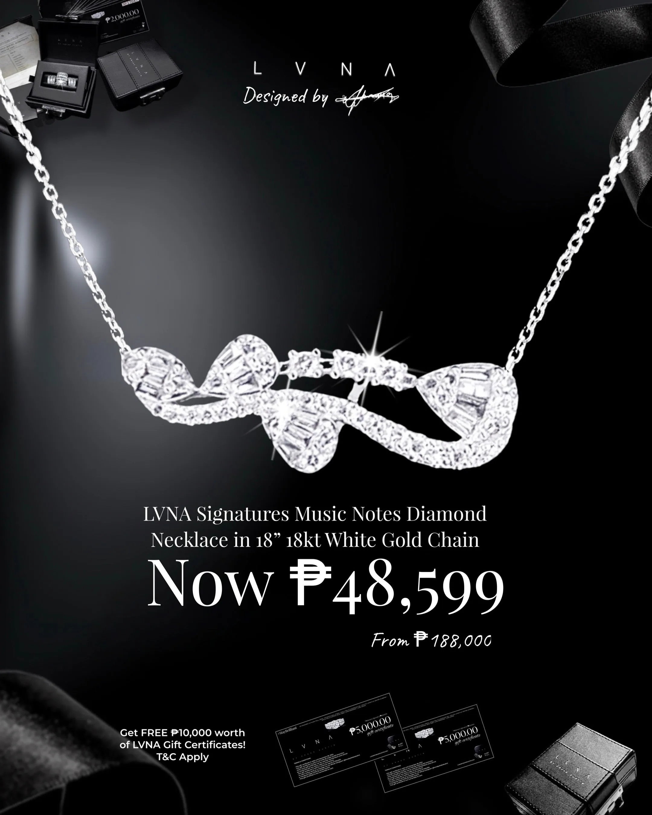 #LVNA2024 | LVNA Signatures Diamond Necklaces in 18” 18kt Gold Chain