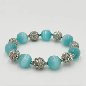 Mens Bead Bracelets Blue