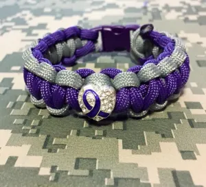 Paracord - Lupus Awareness Heart Bracelet