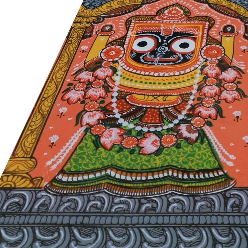 Pattachitra Painting of Lord Jagganath, Subhadra and Balabhadra