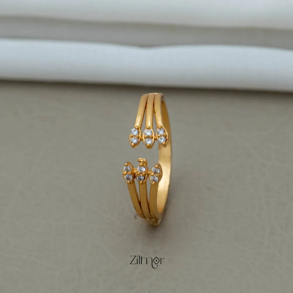 PP101864 - Gold tone AD Ring (Size Adjustable)