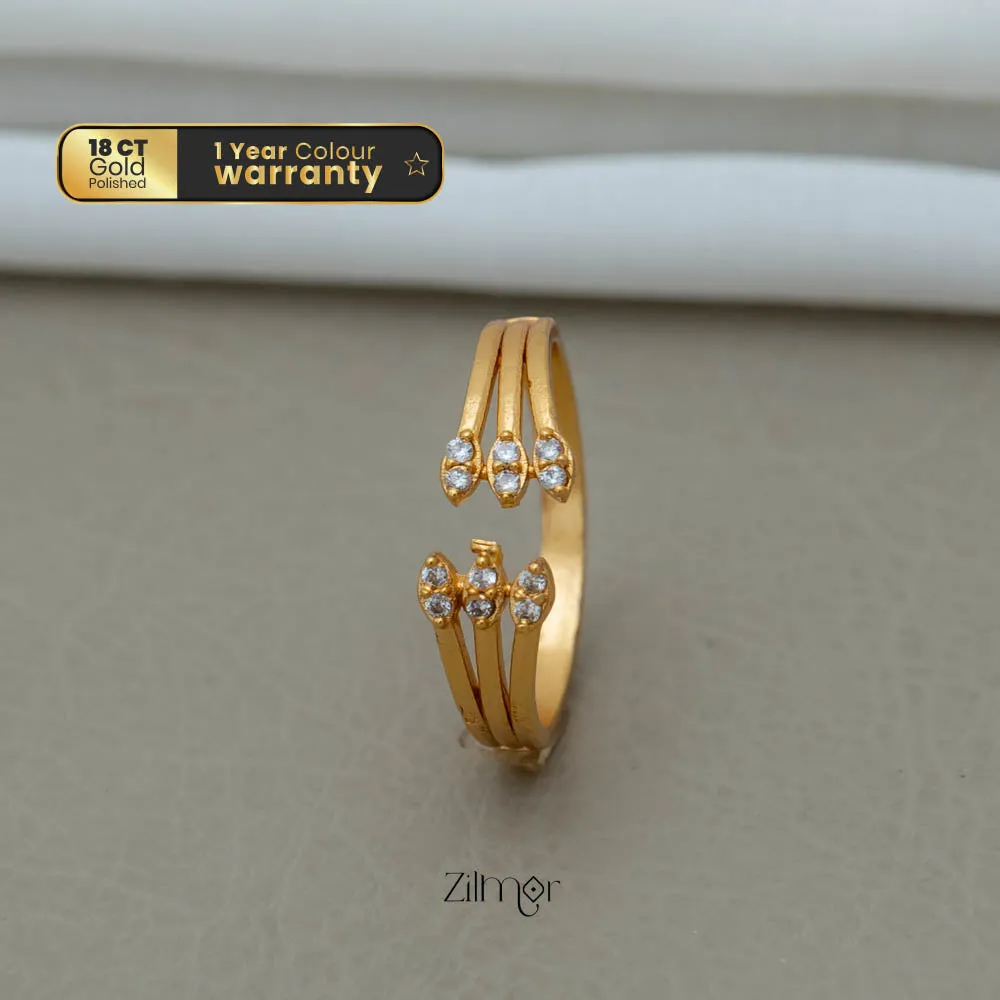 PP101864 - Gold tone AD Ring (Size Adjustable)