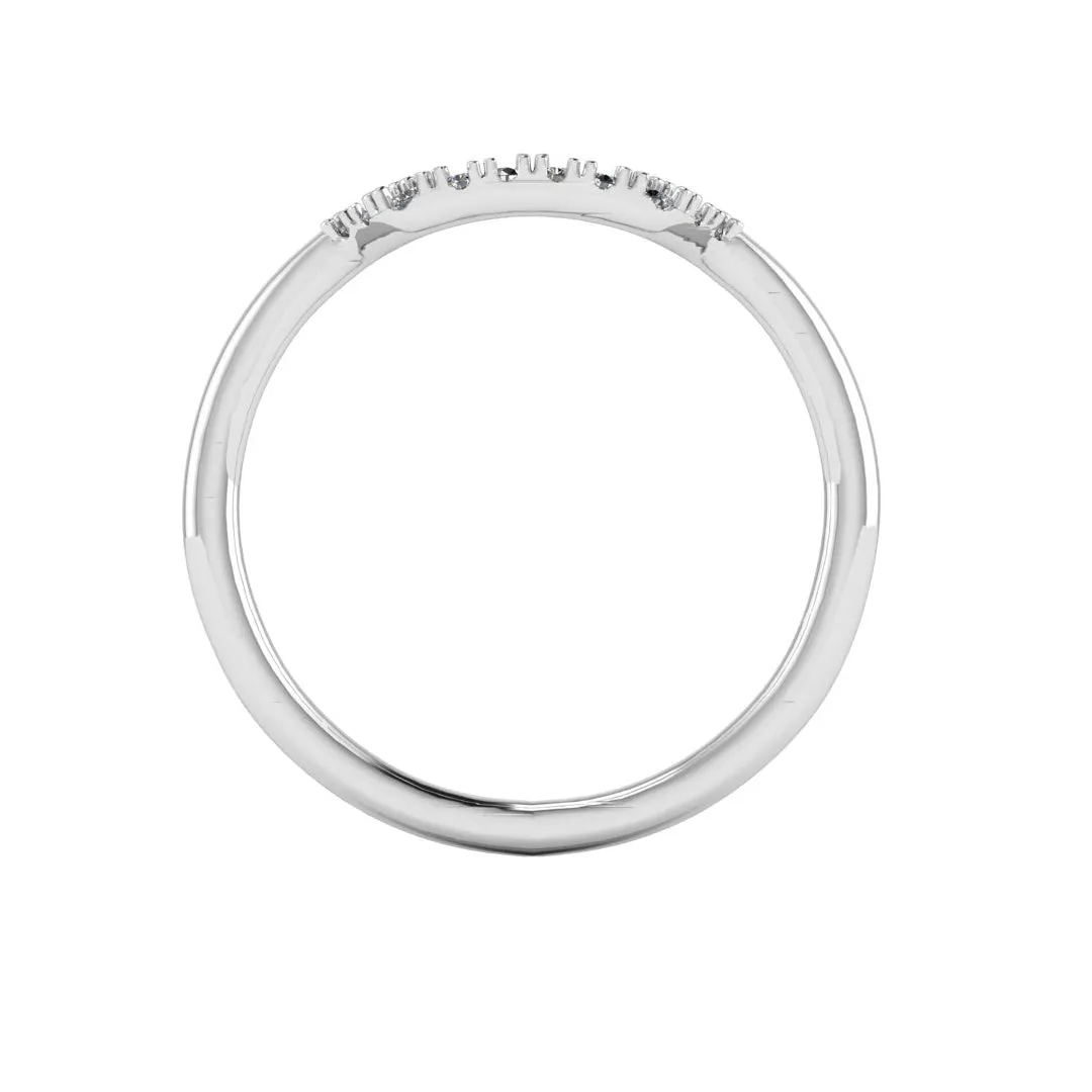 "Lil" Dainty Micro Set Square Shaped 0.10ct Diamond Eternity Ring ET54