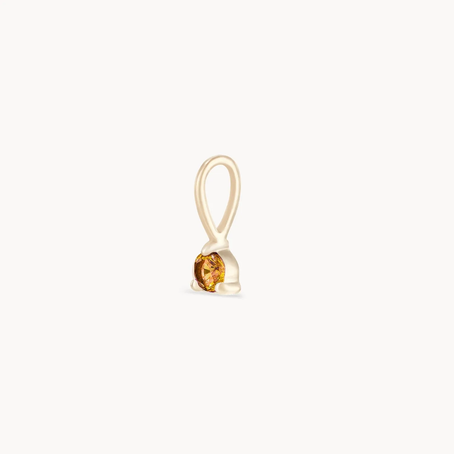 serendipity november birthstone charm - 10k yellow gold charm, citrine