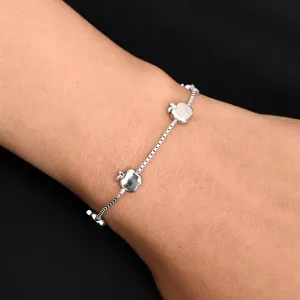 Silver Beautiful Symbols Of Great Brand Apple Bracelet