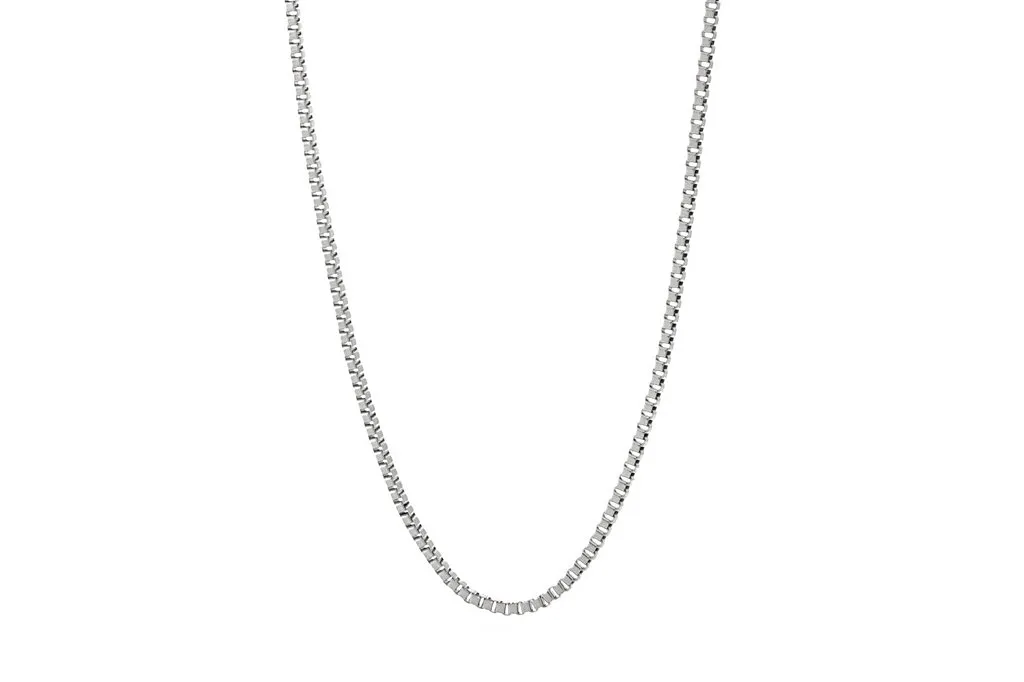 Silver Box Chain Necklace