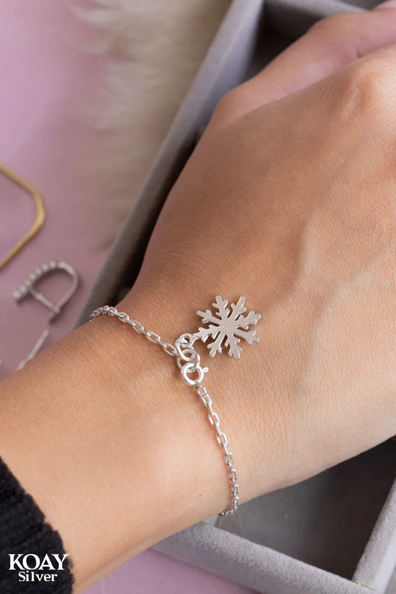 Silver Snowflake Bracelet 01