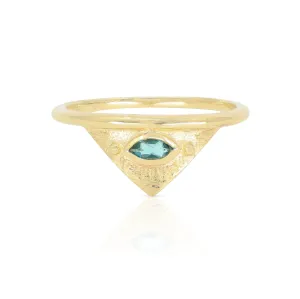 Solaris Apatite Gold Ring