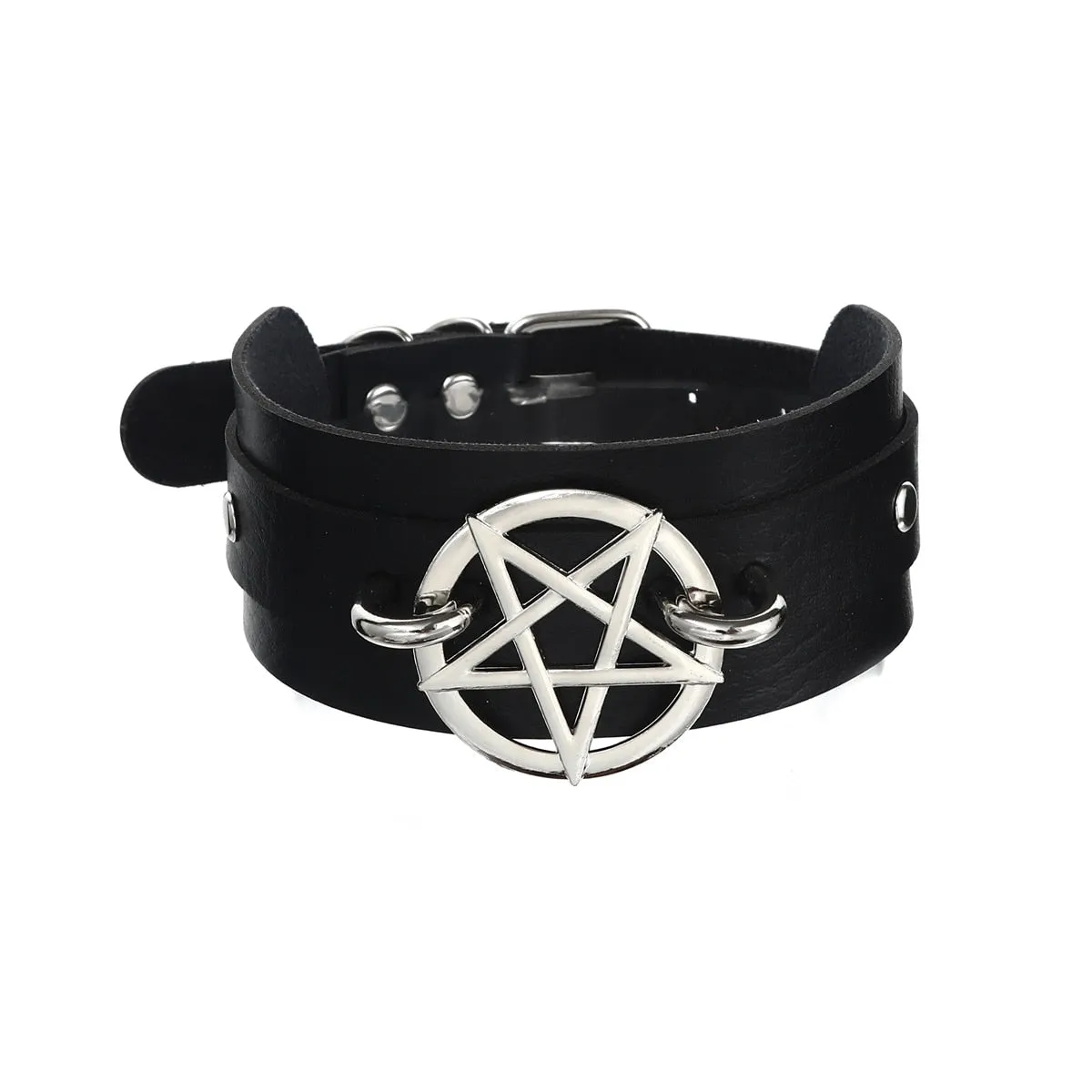 'Spark' Black Pentagram Choker