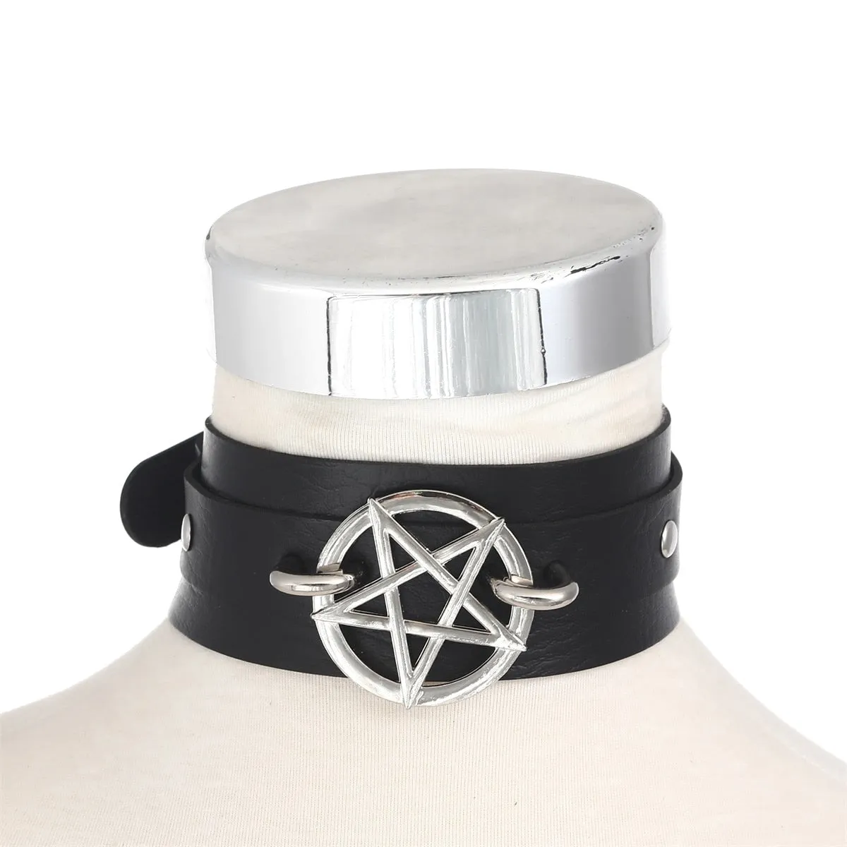 'Spark' Black Pentagram Choker