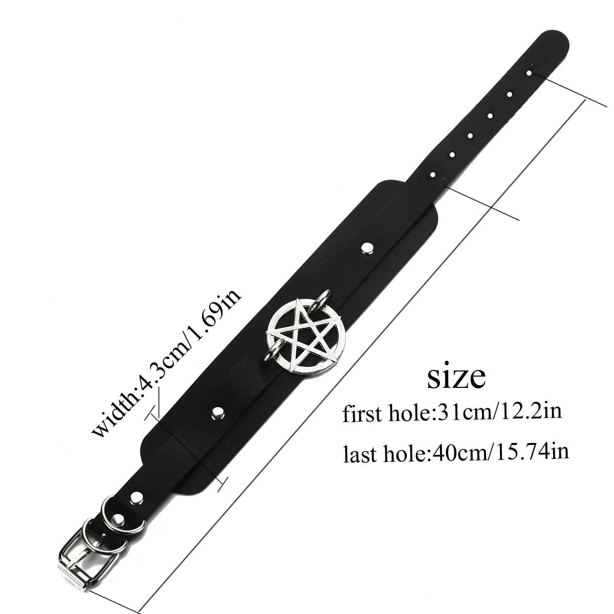 'Spark' Black Pentagram Choker