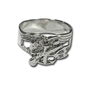 Sterling Silver Men's Trident Ring