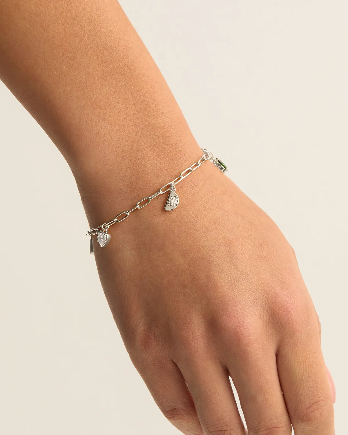 Sterling Silver Wanderlust Charm Bracelet