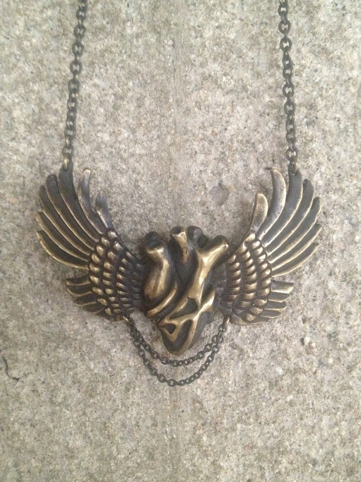 Sufi Heart Wing Brass