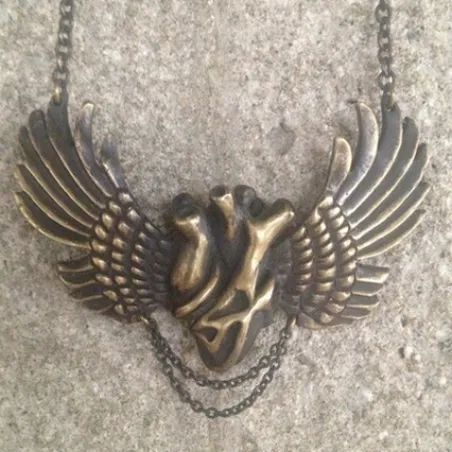 Sufi Heart Wing Brass