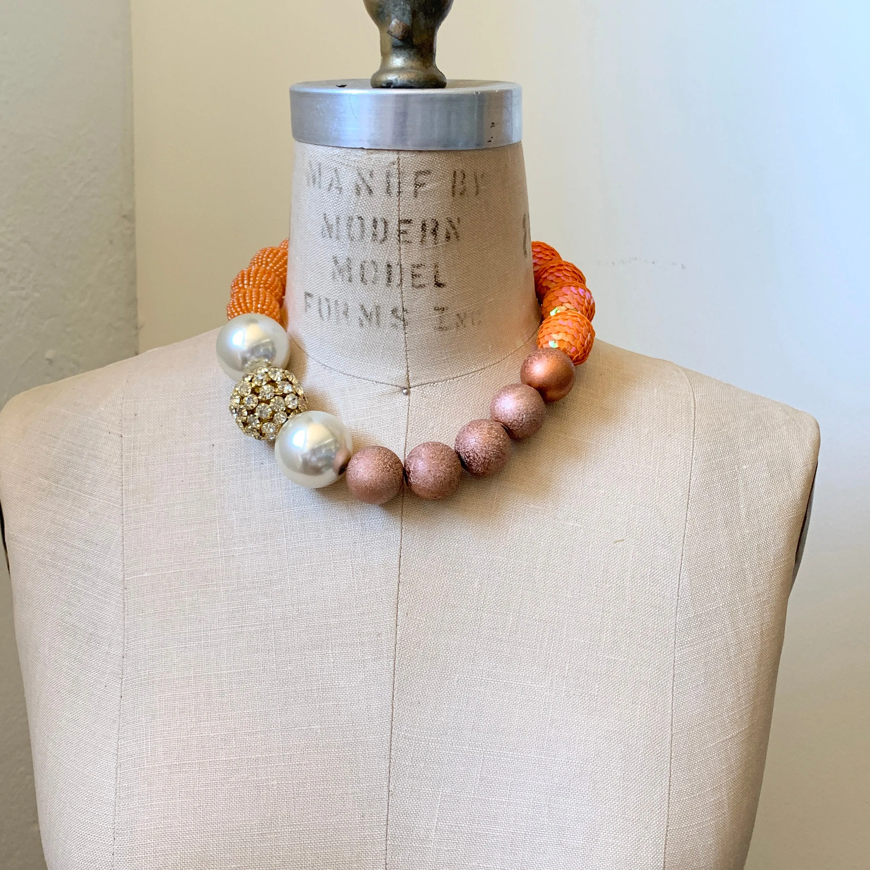 Tangerine Queen Mum Necklace