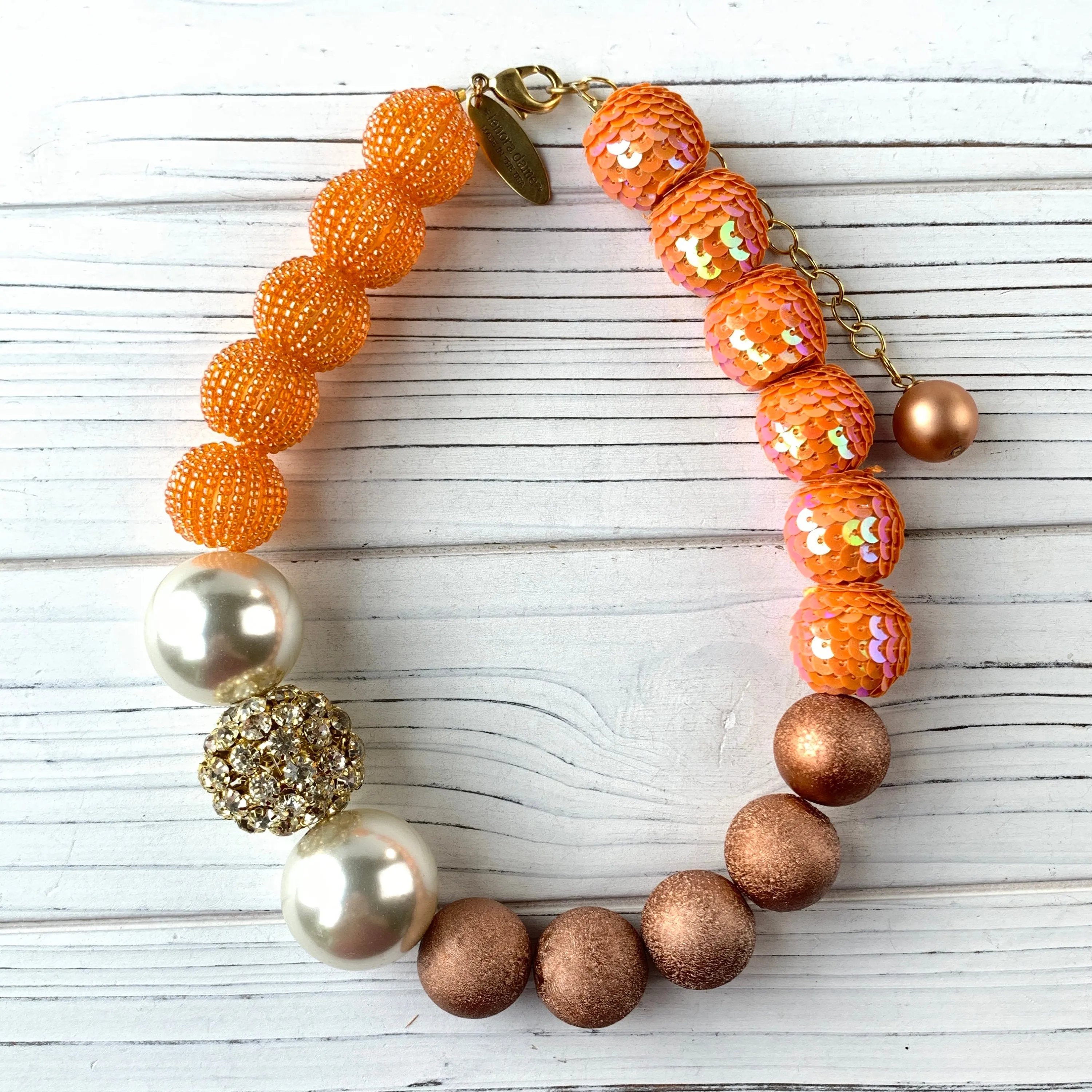 Tangerine Queen Mum Necklace