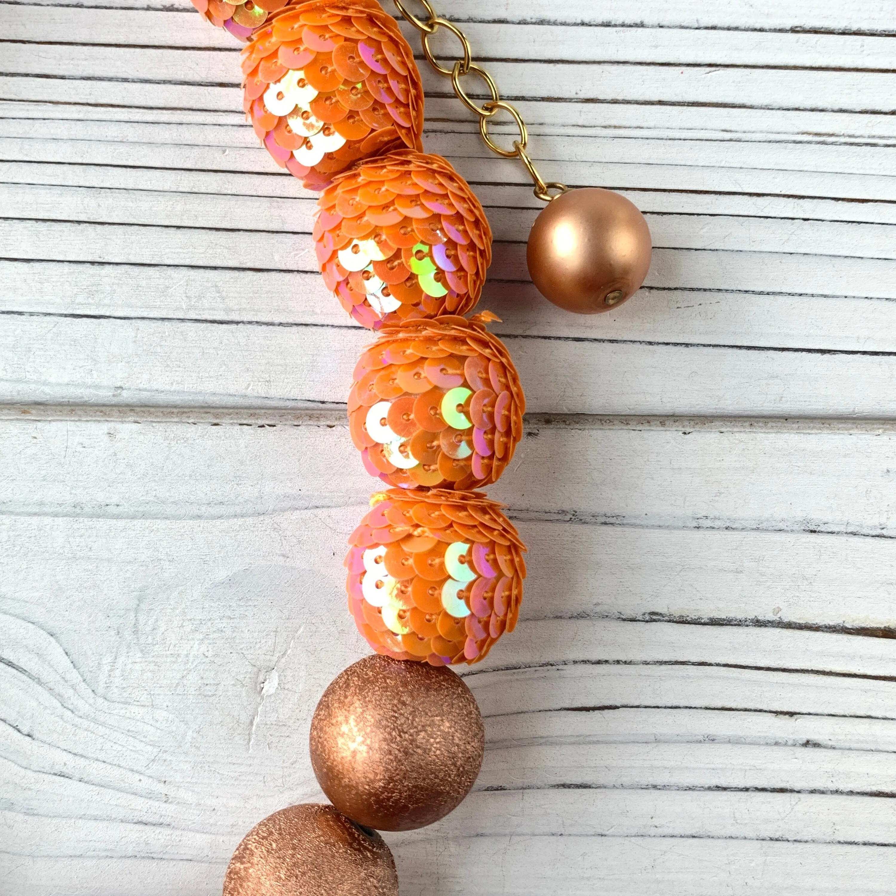 Tangerine Queen Mum Necklace