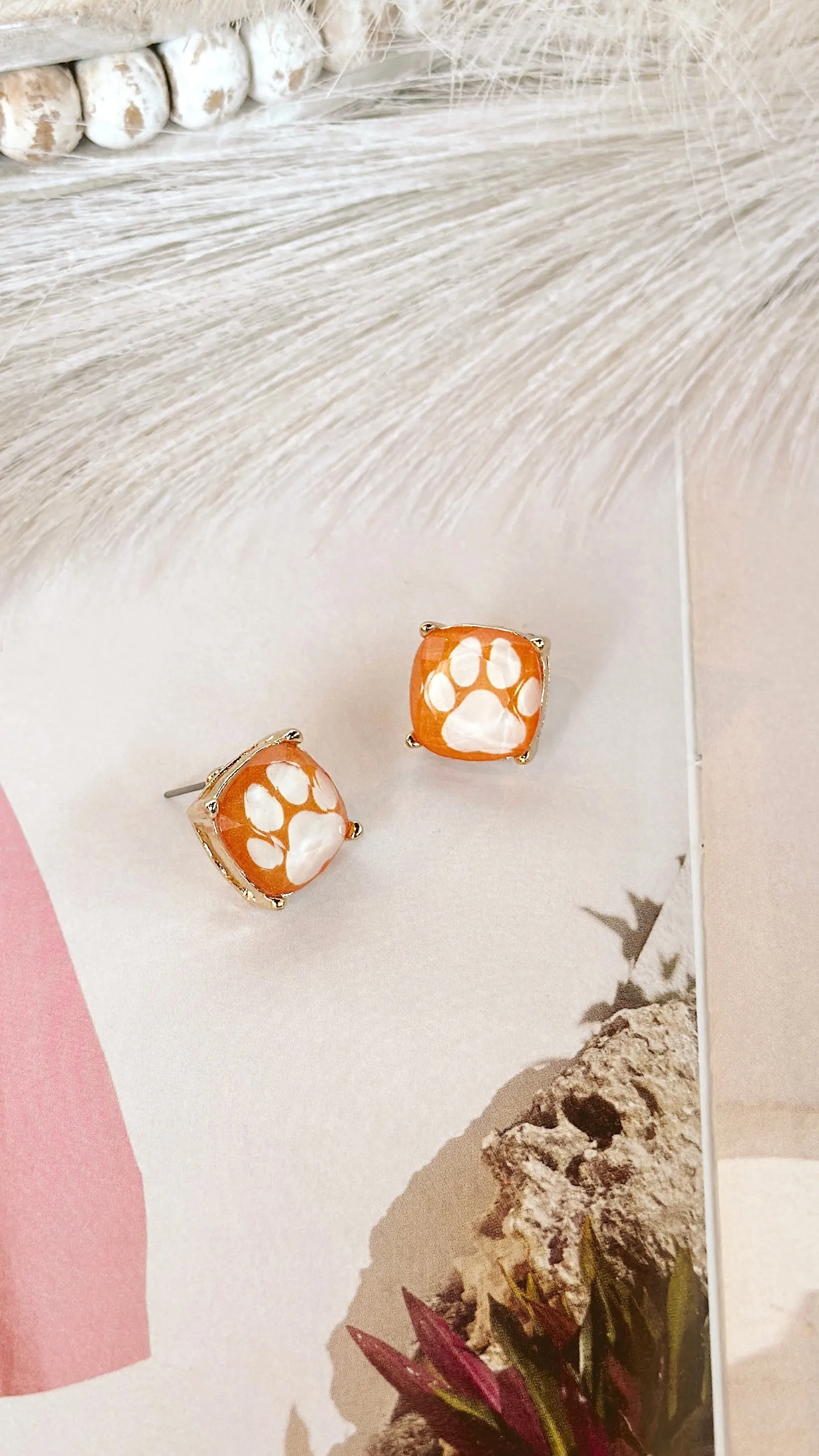 The Clemson Paw Stud Earrings